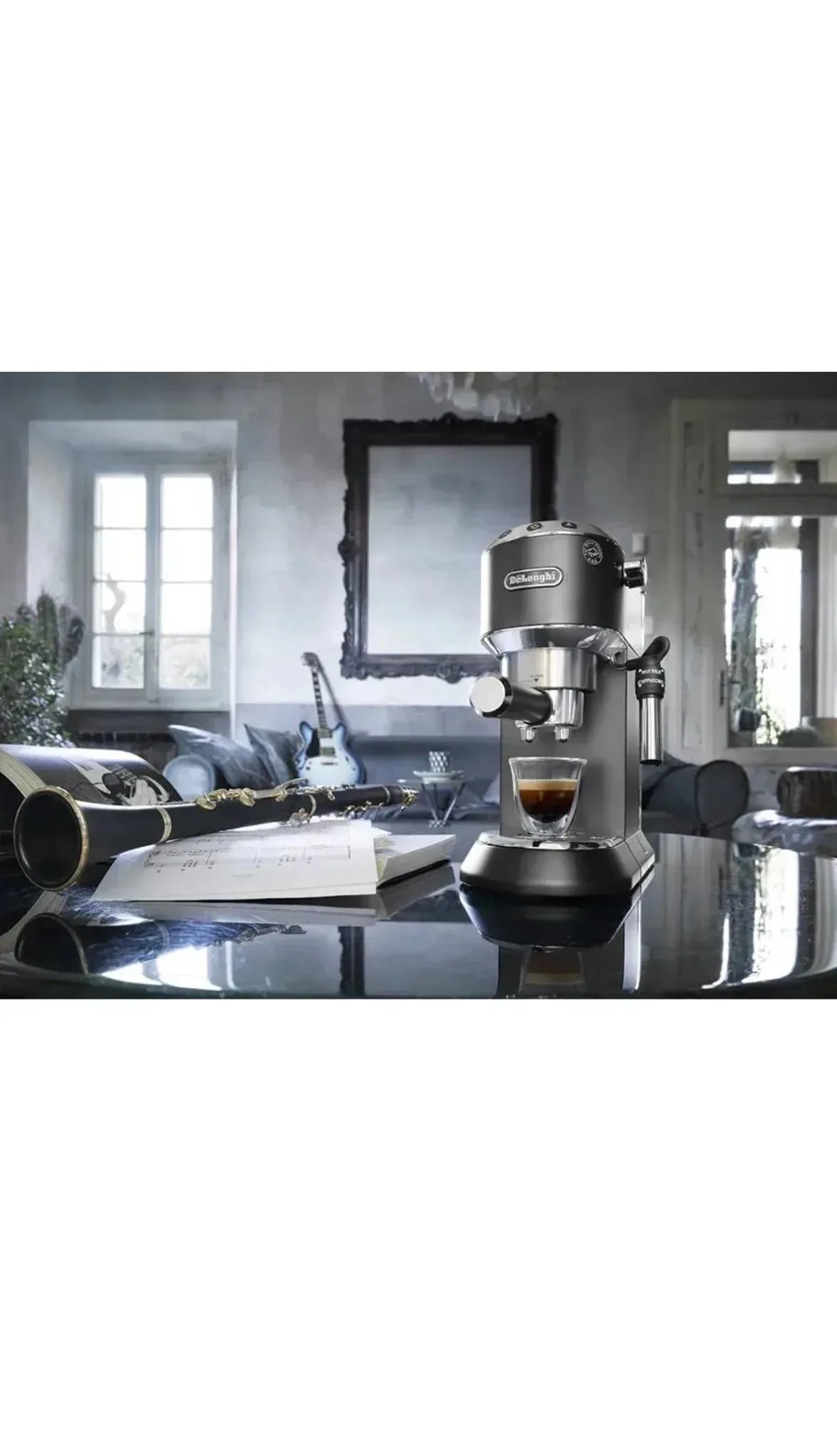 آلة قهوة إسبريسو مضخة ستايل ديديكا، 15 بار، أسود - EC 685.BK - Blanco