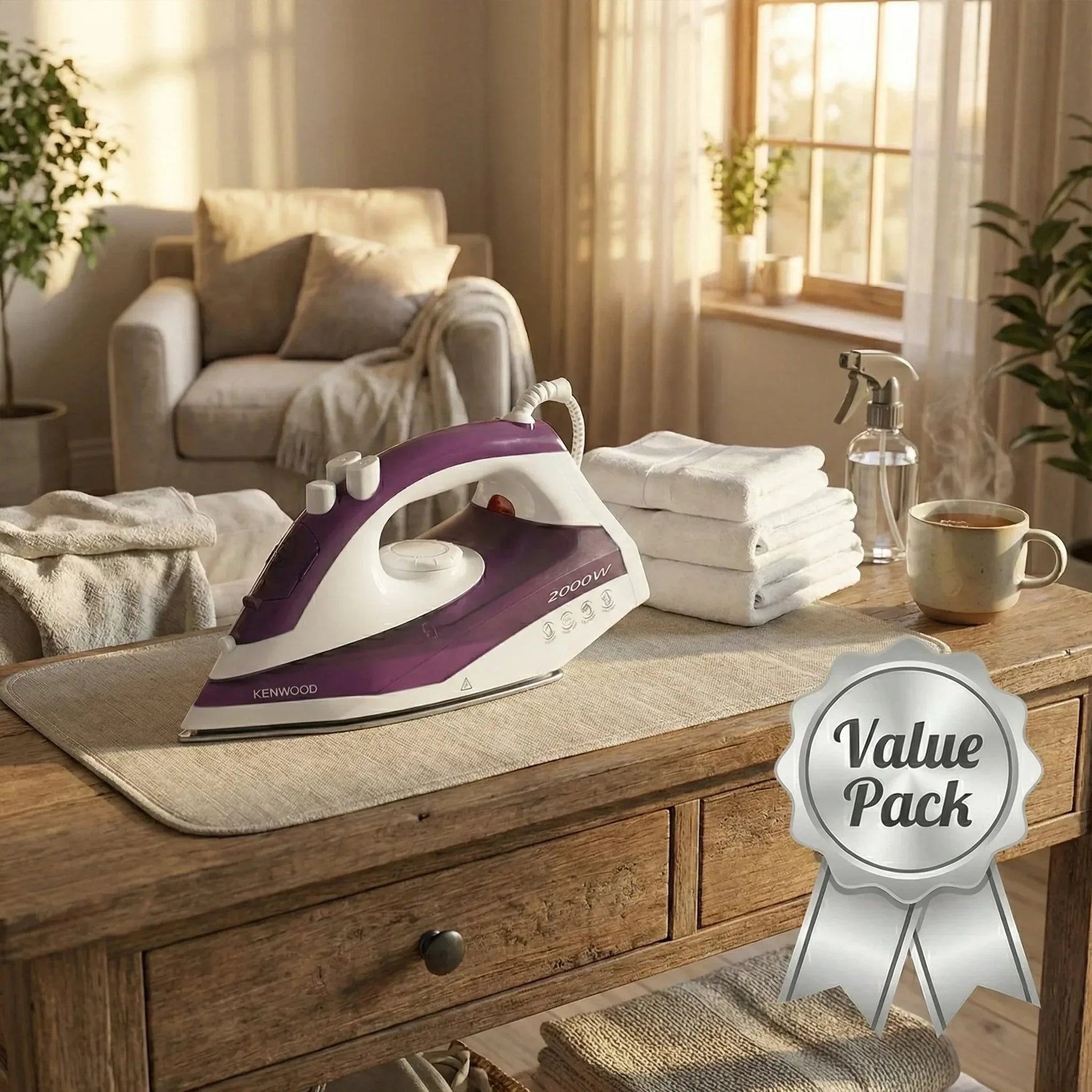 باندل غلاية استانلس من كينوود + مكواة بخار من كينوود - Blanco