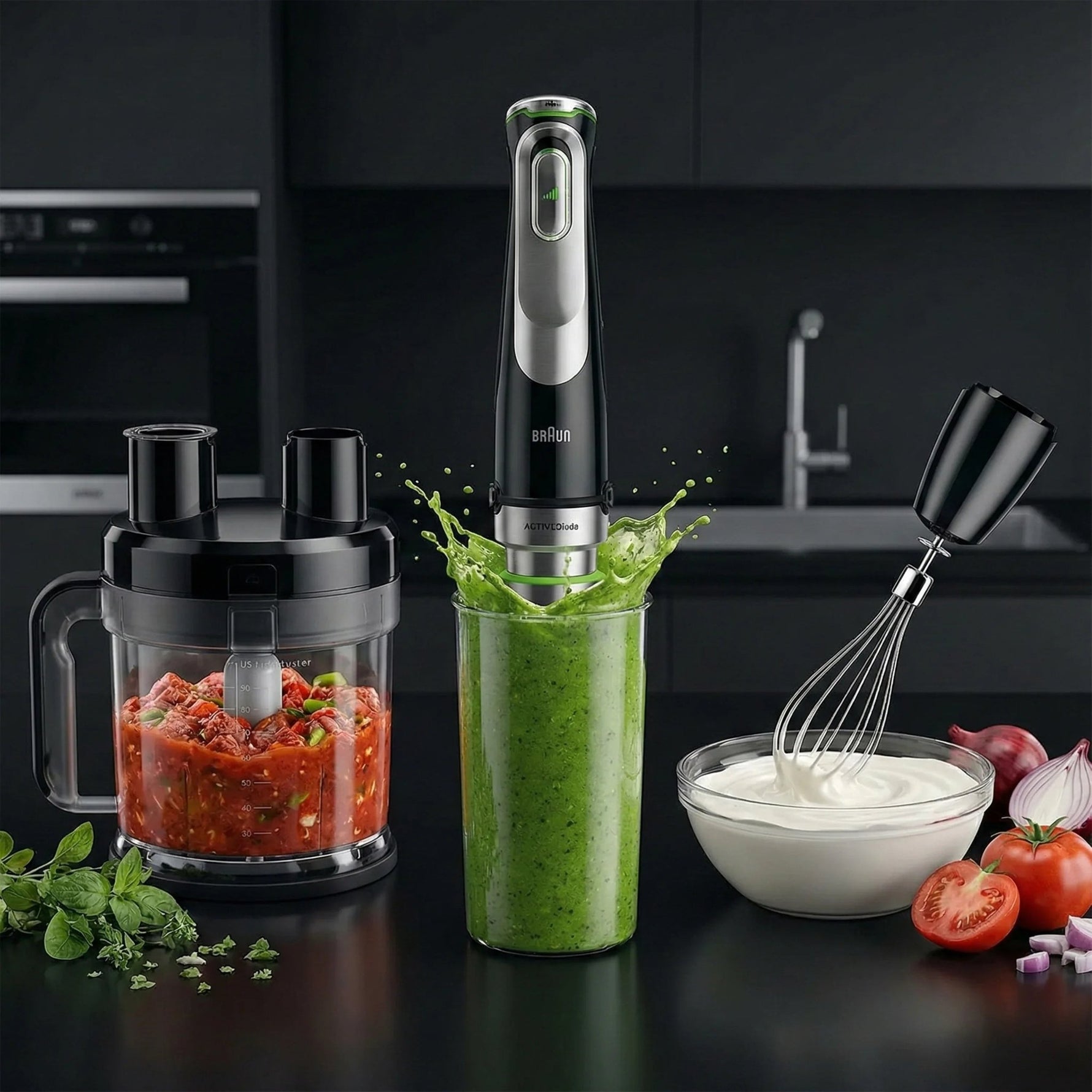 هاند بلندر براون، مالتي كويك 9 1200 وات، MQ 9187 XLI - اسود - Blanco