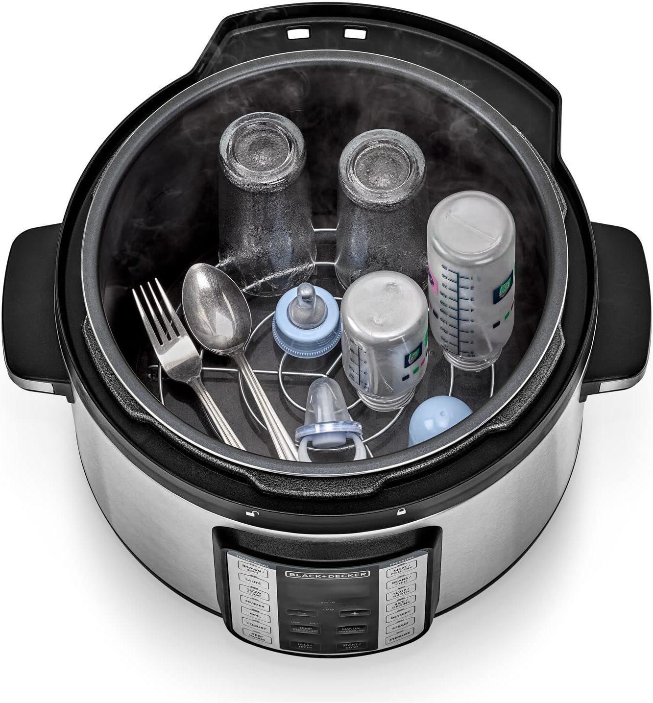 حلة ضغط كهربائية بلاك اند ديكر , ذكية 9 في 1 - 10 لتر، 1350 واط، PCP1010-B5 - Blanco