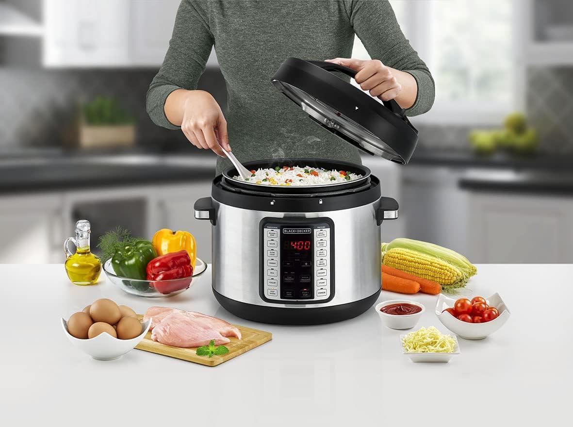حلة ضغط كهربائية بلاك اند ديكر , ذكية 9 في 1 - 10 لتر، 1350 واط، PCP1010-B5 - Blanco