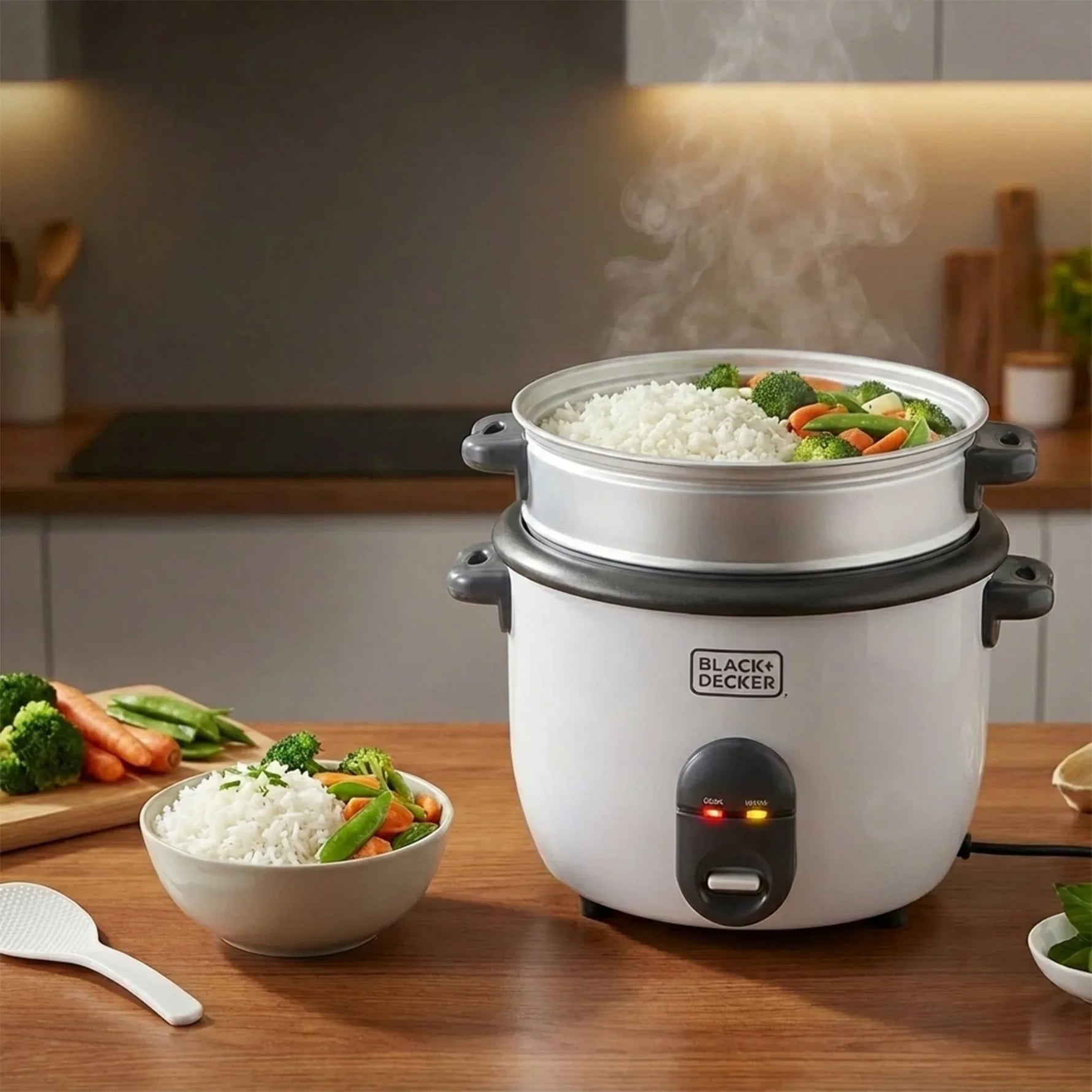 حلة طهي الارز من بلاك اند ديكر بسعة 1.8 لتر (Rc1860-B5-Sp)، لون ابيض - Blanco