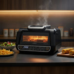 قلاية هوائية وشواية كينود 2 في 1 - 8 لتر، 1700 واط، GHF40.000 BK - Blanco