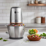 قطاعة طعام كهربائية 500 واط من الستانلس ستيل مع وعاء ستانلس ستيل سعة 1.2 لتر - CHP62.700SI - Blanco