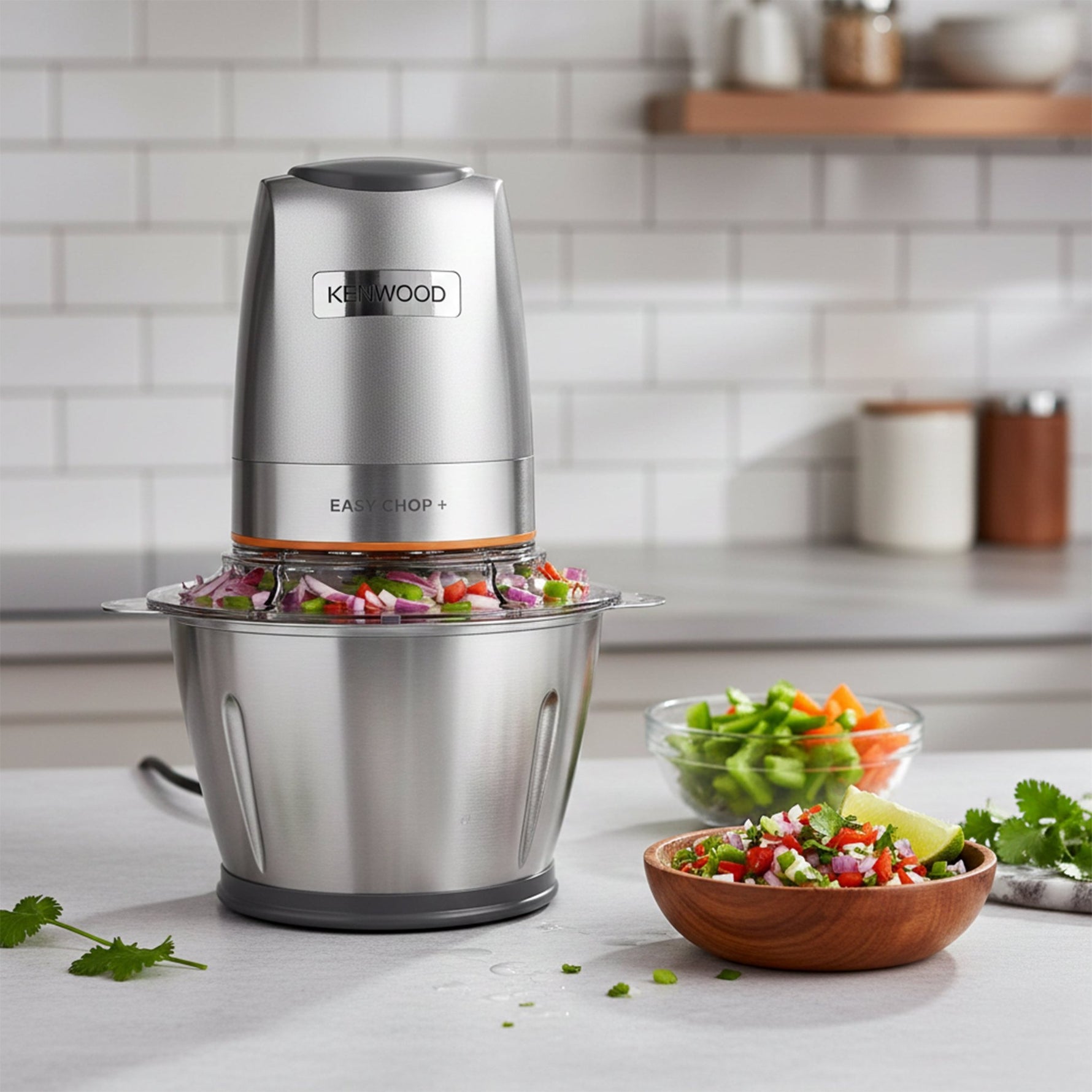 قطاعة طعام كهربائية 500 واط من الستانلس ستيل مع وعاء ستانلس ستيل سعة 1.2 لتر - CHP62.700SI - Blanco