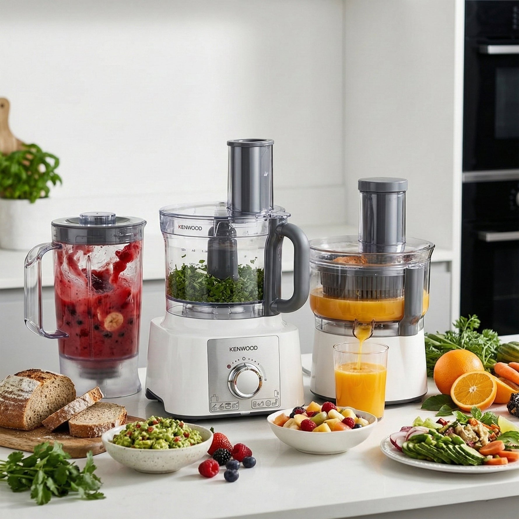 محضر طعام كينوود 1000 وات - بسعة 1.5لتر للخلاط، FDP65.750 - Blanco