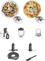 محضر طعام كينوود 1000 وات - بسعة 3 لتر للكبة، FDP65.400WH - Blanco