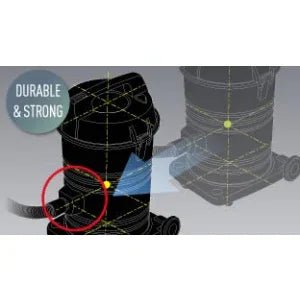 مكنسة باناسونيك برميلية ماليزي بقوة 2200 وات وسعة خزان كبيرة 21 لتر، MC - YL635 - Blanco