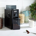 مطحنة قهوة ديلونجي – أداء قوي بحجم صغير – قدرة 110 واط – طحن احترافي للقهوة ب16 مستوى للطحن | KG79 - Blanco