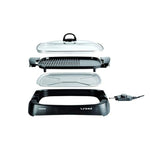 شواية كينوود صحية، غطاء زجاجي، 1700 W HG230 أسود/شفاف - Blanco