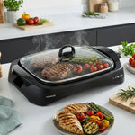 شواية كينوود صحية، غطاء زجاجي، 1700 W HG230 أسود/شفاف - Blanco